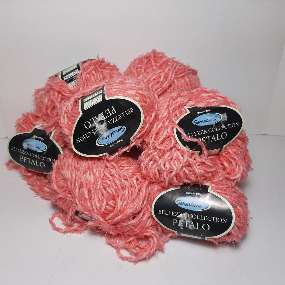 9 - Sensations Bellezza Collection Petalo Grapefruit Yarn Cotton/Nylon 50g Italy